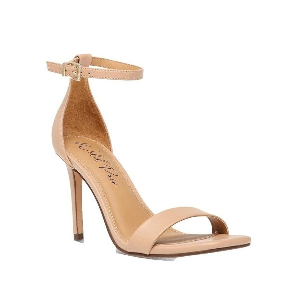 Wild Pair Womens 6 M Nude Bethie Two Piece Stiletto High Heel Sandals NIB GF8